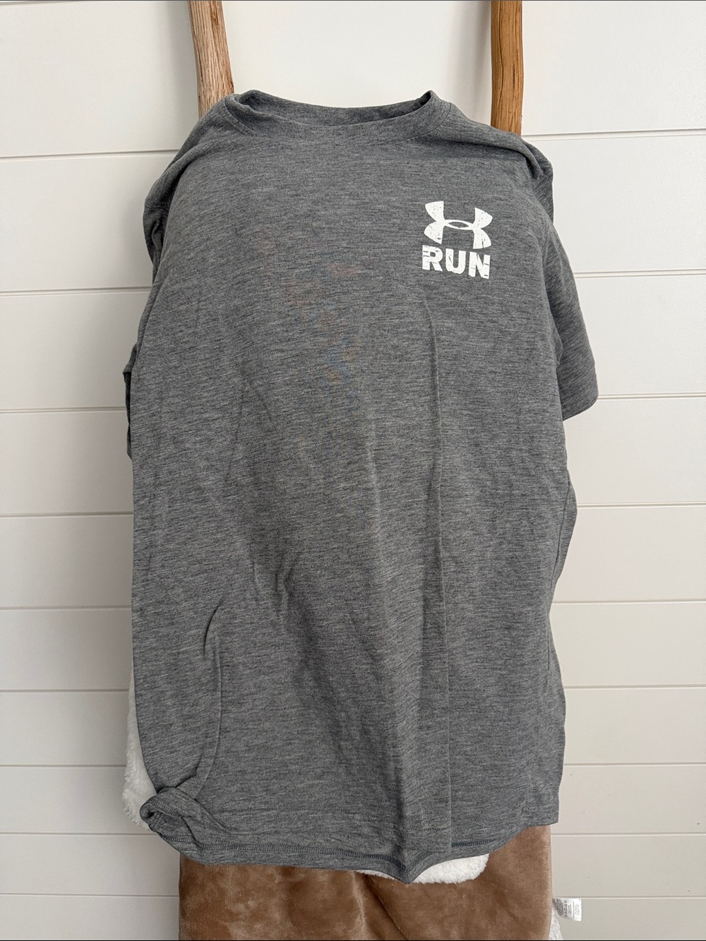 Under Armour Gray RUN Short Sleeve Performance Tee